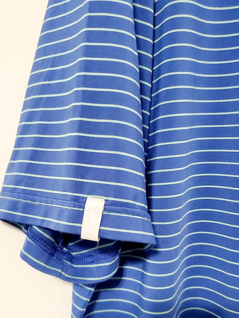 Ralph Lauren RLX Blue Stripe Polo Shirt Men Large